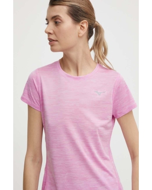 Mizuno t-shirt do biegania Impulse core kolor różowy