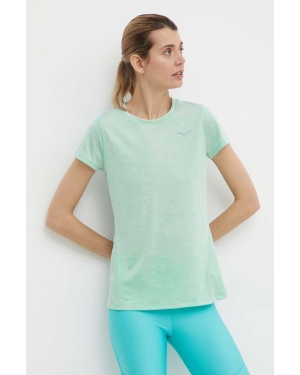Mizuno t-shirt do biegania Impulse core kolor zielony
