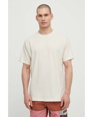 New Balance t-shirt bawełniany MT41559LIN męski kolor beżowy z aplikacją MT41559LIN
