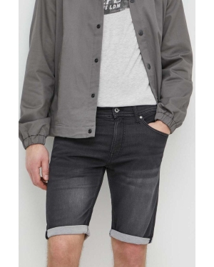 Pepe Jeans szorty jeansowe SLIM GYMDIGO SHORT męskie kolor czarny PM801075XG7
