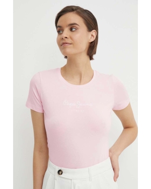 Pepe Jeans t-shirt NEW VIRGINIA SS N damski kolor różowy PL505202
