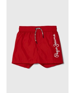 Pepe Jeans szorty kąpielowe dziecięce LOGO SWIMSHORT kolor czerwony