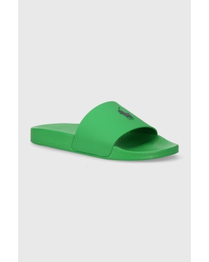 Polo Ralph Lauren klapki Polo Slide męskie kolor zielony 809931326003