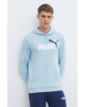 Puma bluza męska kolor turkusowy z kapturem 586765