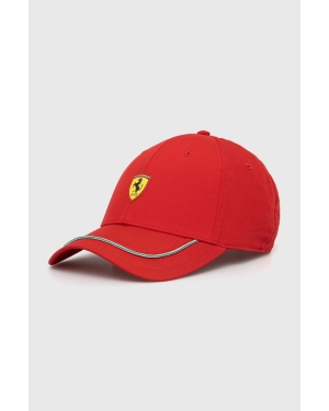 Puma czapka z daszkiem Ferrari kolor czerwony z aplikacją 025200