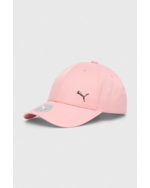 Puma czapka z daszkiem kolor różowy gładka 21269