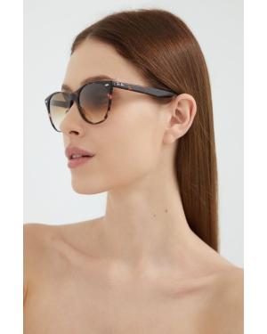 Ray-Ban okulary przeciwsłoneczne WAYFARER II damskie kolor brązowy 0RB2185