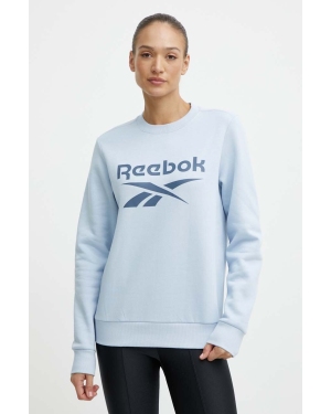 Reebok bluza Identity damska kolor niebieski z nadrukiem 100075966