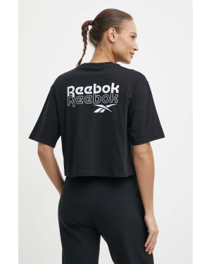Reebok t-shirt bawełniany damski kolor czarny 100075953