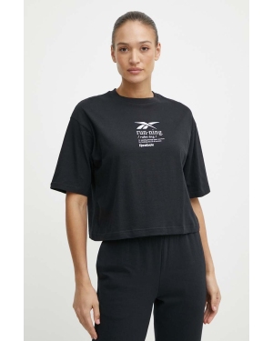 Reebok t-shirt bawełniany damski kolor czarny 100075396