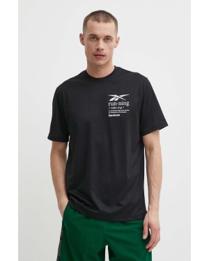 Reebok t-shirt męski kolor czarny z nadrukiem 100075314