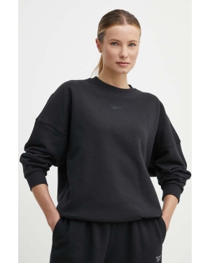 Reebok bluza LUX Collection damska kolor czarny gładka 100075359