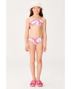Roxy dwuczęściowy strój kąpielowy dziecięcy TOTALLY ICONIC kolor różowy