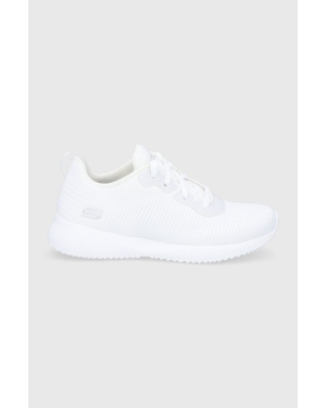 Skechers Buty kolor biały na płaskiej podeszwie