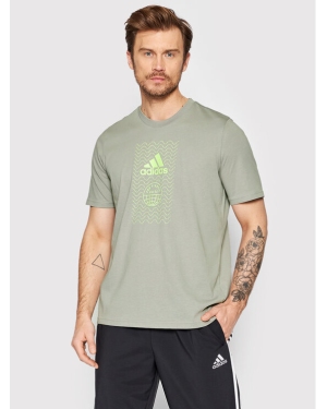 adidas T-Shirt Sustainable Bagde HE4845 Szary Regular Fit