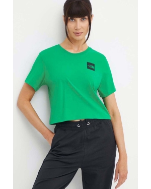 The North Face t-shirt bawełniany damski kolor zielony NF0A87NBPO81