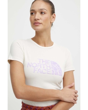 The North Face t-shirt bawełniany damski kolor beżowy NF0A87N6YFO1