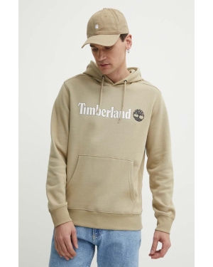 Timberland bluza męska kolor beżowy z kapturem z nadrukiem TB0A5UKKDH41