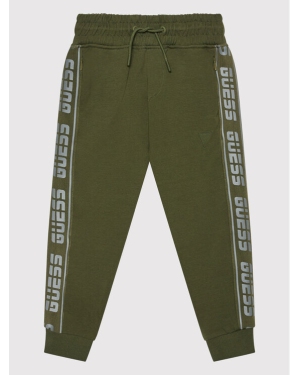 Guess Spodnie dresowe L2RQ15 K6ZS1 Zielony Regular Fit