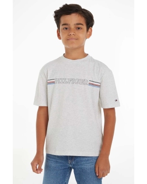 Tommy Hilfiger t-shirt bawełniany dziecięcy kolor szary