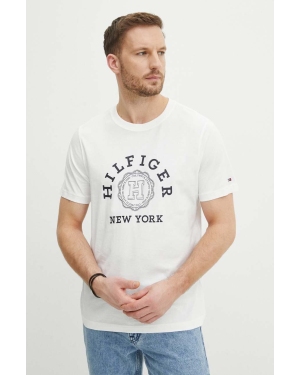 Tommy Hilfiger t-shirt bawełniany męski kolor biały z nadrukiem MW0MW34437