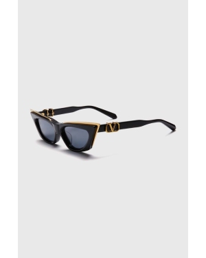 Valentino okulary przeciwsłoneczne V - GOLDCUT - I damskie kolor czarny VLS-113A