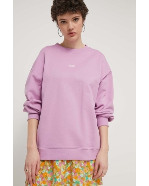 Vans bluza bawełniana kolor fioletowy gładka