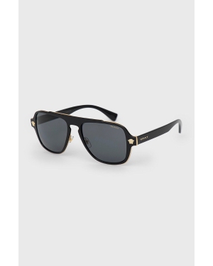 Versace Okulary przeciwsłoneczne 0VE2199 męskie kolor czarny