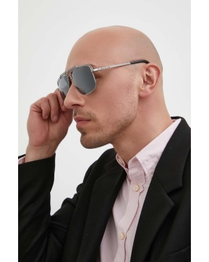 Versace okulary przeciwsłoneczne męskie kolor szary