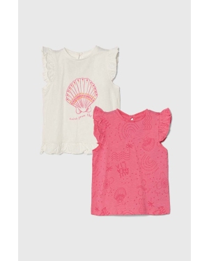 zippy top bawełniany niemowlęcy 2-pack kolor fioletowy