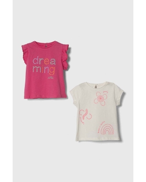 zippy t-shirt bawełniany dziecięcy 2-pack kolor fioletowy