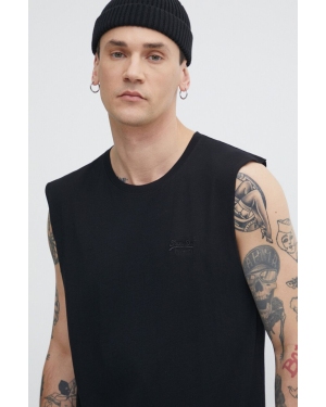 Superdry t-shirt bawełniany męski kolor czarny