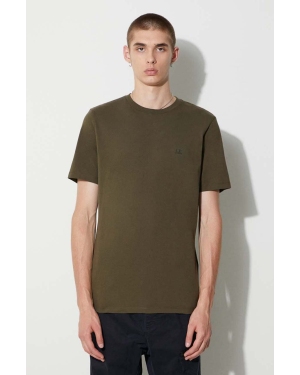 C.P. Company t-shirt bawełniany 30/1 JERSEY SMALL LOGO T-SHIRT kolor zielony gładki 15CMTS046A005100W