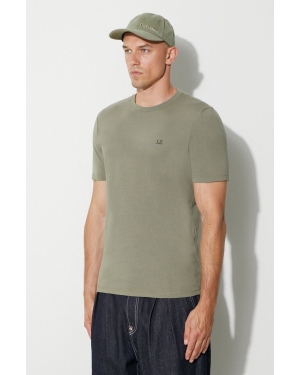 C.P. Company t-shirt bawełniany 30/1 JERSEY SMALL LOGO T-SHIRT kolor zielony gładki 15CMTS046A005100W