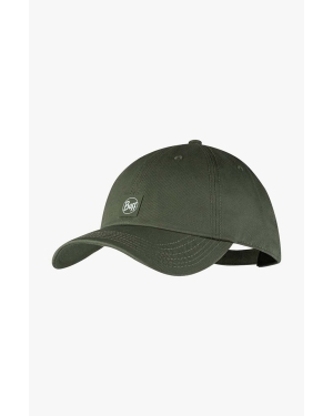 Buff czapka z daszkiem kolor zielony z aplikacją 131299