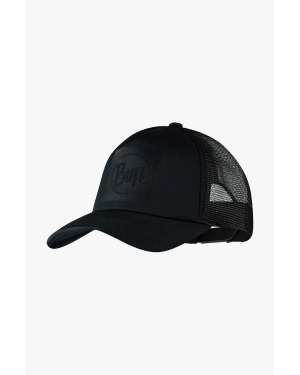 Buff czapka z daszkiem kolor czarny z nadrukiem 131403