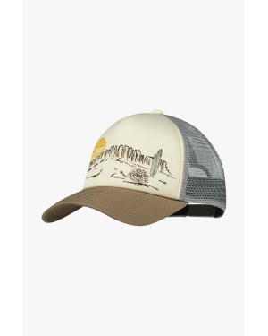 Buff czapka z daszkiem kolor beżowy wzorzysta 133556
