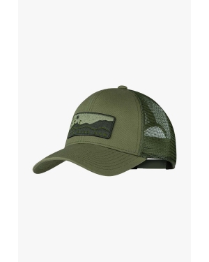 Buff czapka z daszkiem Explore kolor zielony z aplikacją 133561