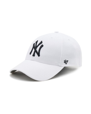47 Brand Czapka z daszkiem New York Yankees B-MVP17WBV-WHF Biały