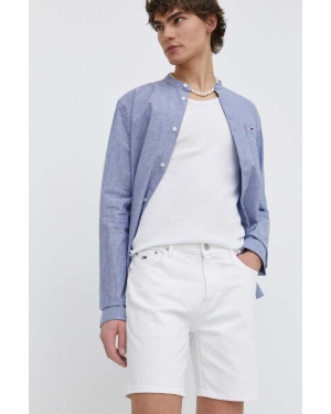 Tommy Jeans szorty jeansowe męskie kolor biały DM0DM18790