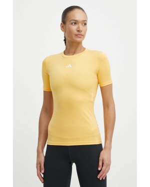 adidas Performance t-shirt treningowy Techfit kolor żółty IT6727