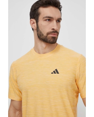 adidas Performance t-shirt treningowy kolor żółty gładki IT5402