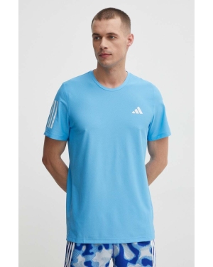 adidas Performance t-shirt do biegania kolor niebieski wzorzysty IN1513