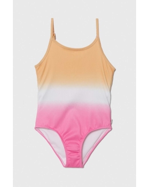 Abercrombie & Fitch jednoczęściowy strój kąpielowy dziecięcy kolor różowy