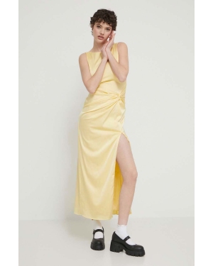 Abercrombie & Fitch sukienka kolor żółty maxi prosta