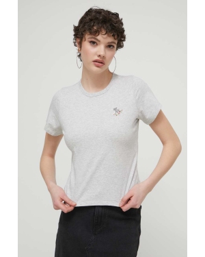 Abercrombie & Fitch t-shirt bawełniany damski kolor szary