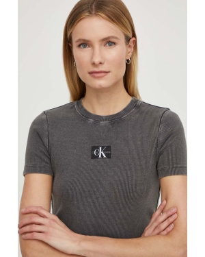 Calvin Klein Jeans t-shirt damski kolor szary J20J223092