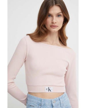 Calvin Klein Jeans longsleeve damski kolor różowy J20J223355