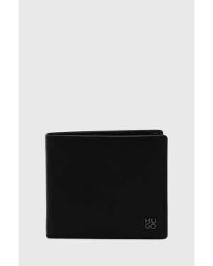 HUGO portfel skórzany męski kolor czarny 50511315