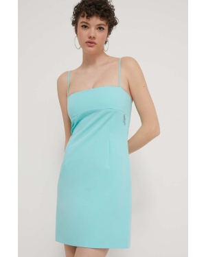 HUGO sukienka kolor niebieski mini dopasowana 50510442